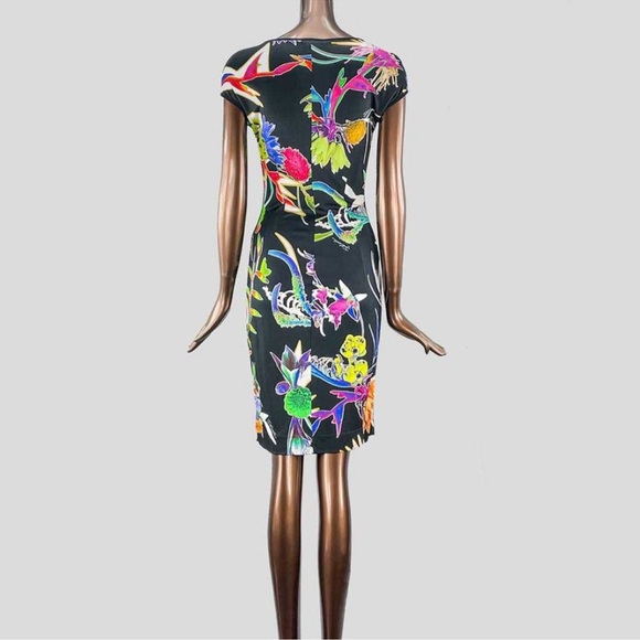Just Cavalli Black Dress with Vibrant Floral Design - Picture 2 of 3